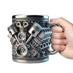 3D Engines Stainless Steel Mug v8 model