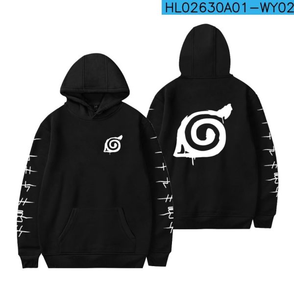 Naruto Long sleeved Sweater | kakashi; itachi; naruto; hidden leaf design - Image 5