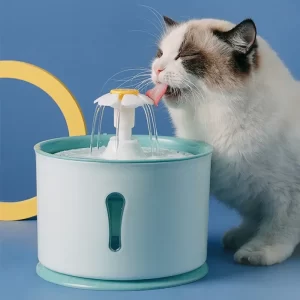 AquaCatsyl 2.4L USB-Powered LED Carbon Pet Fountain